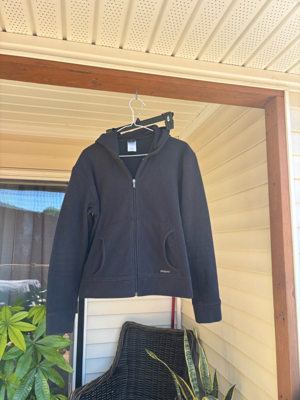 Patagonia Women's Black Hooded Fleece Jacket